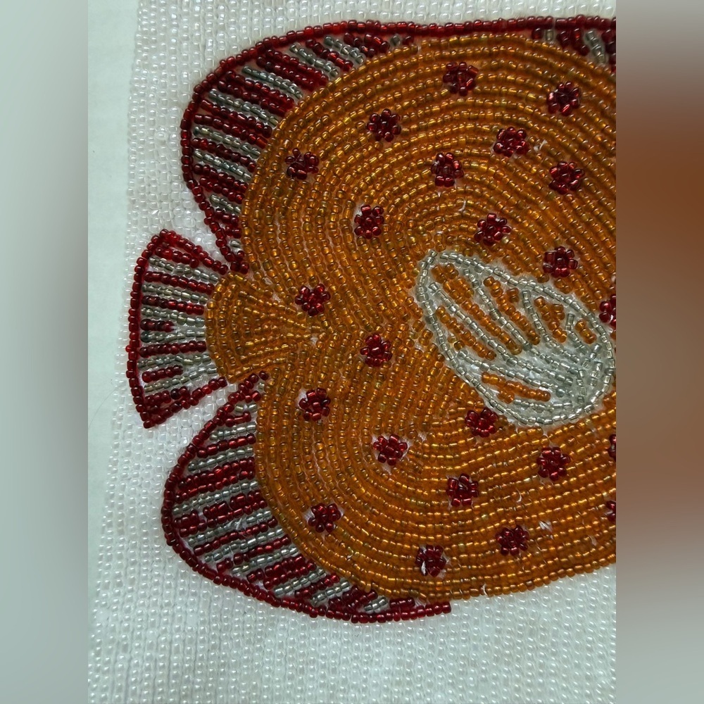 ERMO Fish Design Beaded crossbody purse - Picture 4 of 12